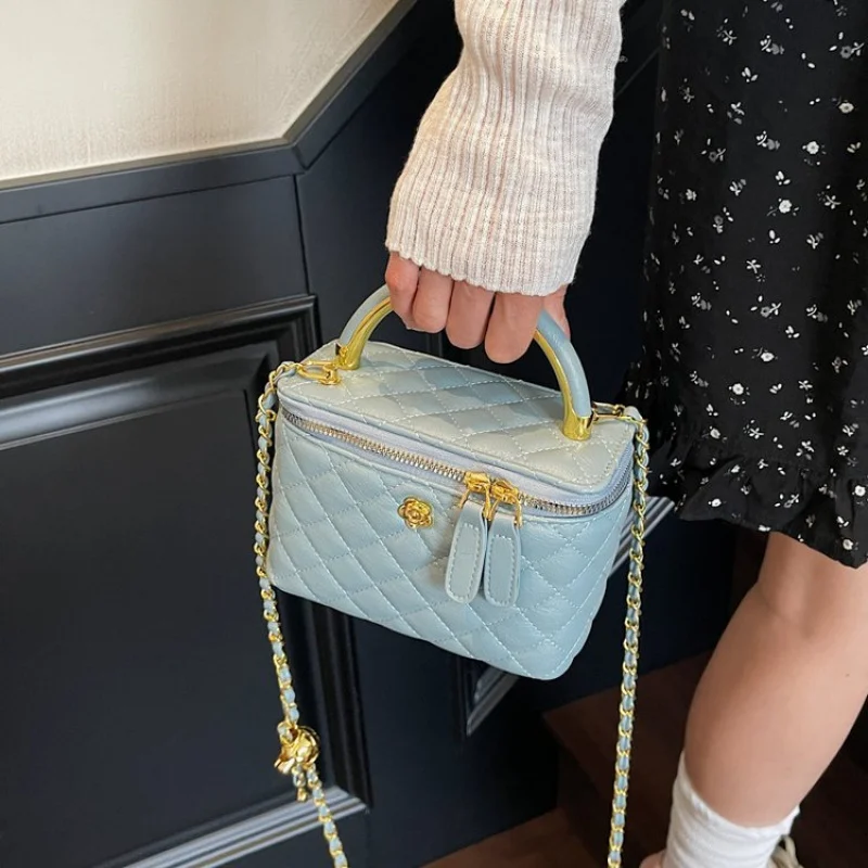 

Elegant Classic Leather Ladies Shoulder Bag Crossbody Handbag Women's Tote Messenger by Luxury Brand Famous Designer Handbags