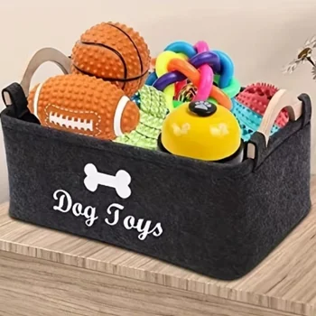 Felt Pet Toy Storage Box 1