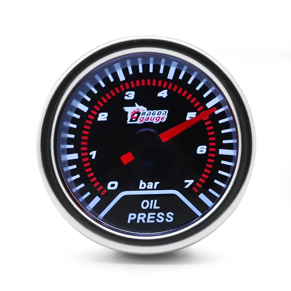 Boost/Vacuum/Water Temp/Oil Temp/Oil Press/Voltage/Tachometer/Air Fuel Ratio/EGT Gauge 52mm Analog led White Case