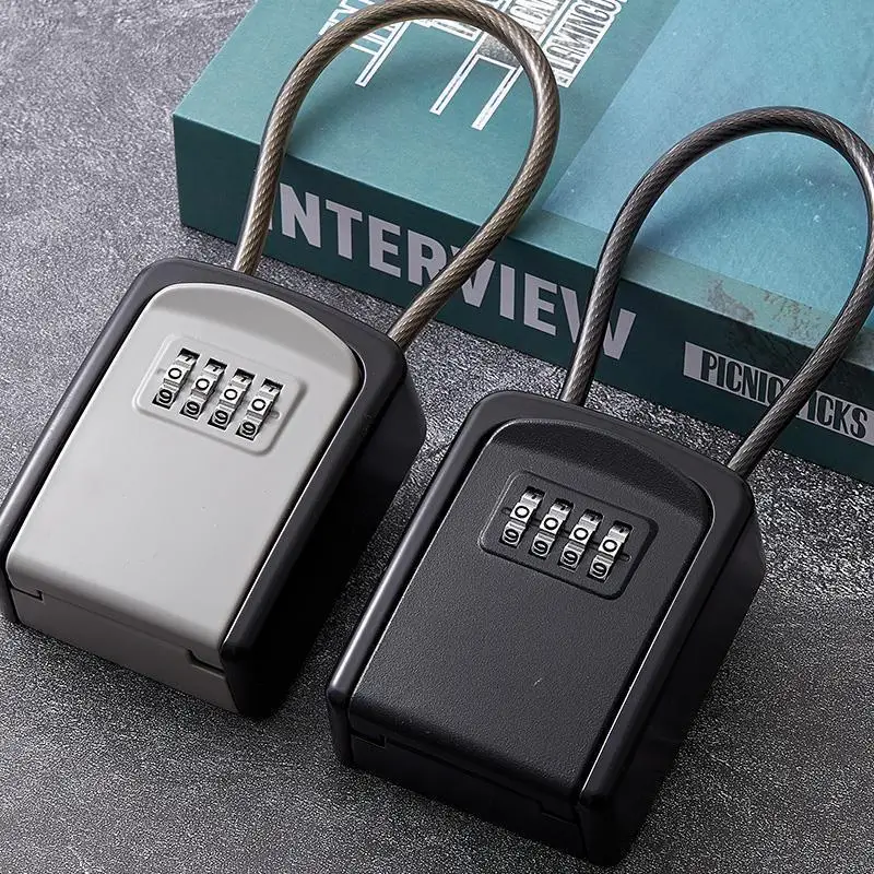 Password Key Box Outdoor Key Safe Lock Box Decoration Key Code Box Key Storage Lock Box Wall Mounted Password Box