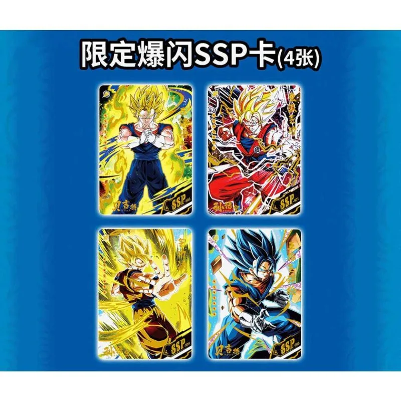 Tarjeta Flash dorada oficial de Dragon Ball Goku Vegeta, periféricos de Anime, regalos de vacaciones, juguetes