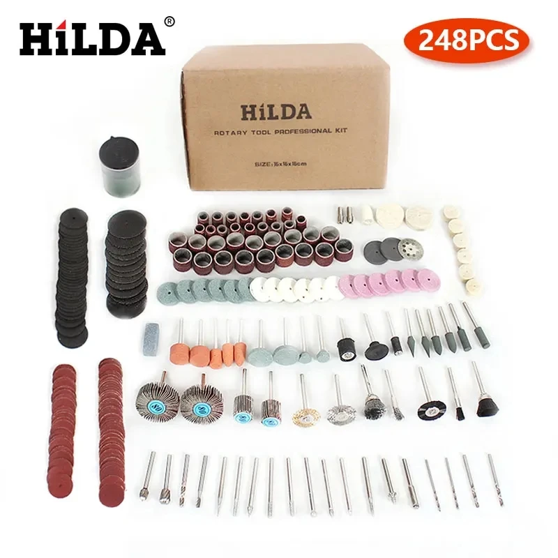 HILDA Rotary Tool Accessories for Easy Cutting Grinding Sanding Carving and Polishing Tool Combination For Hilda Dremel