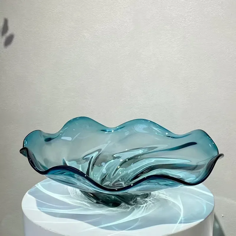 Modern Ceramic Fruit Plate High End Glazed Dessert Bowl Luxury Living Room Coffee Table Decor Simple Storage Tray for Home