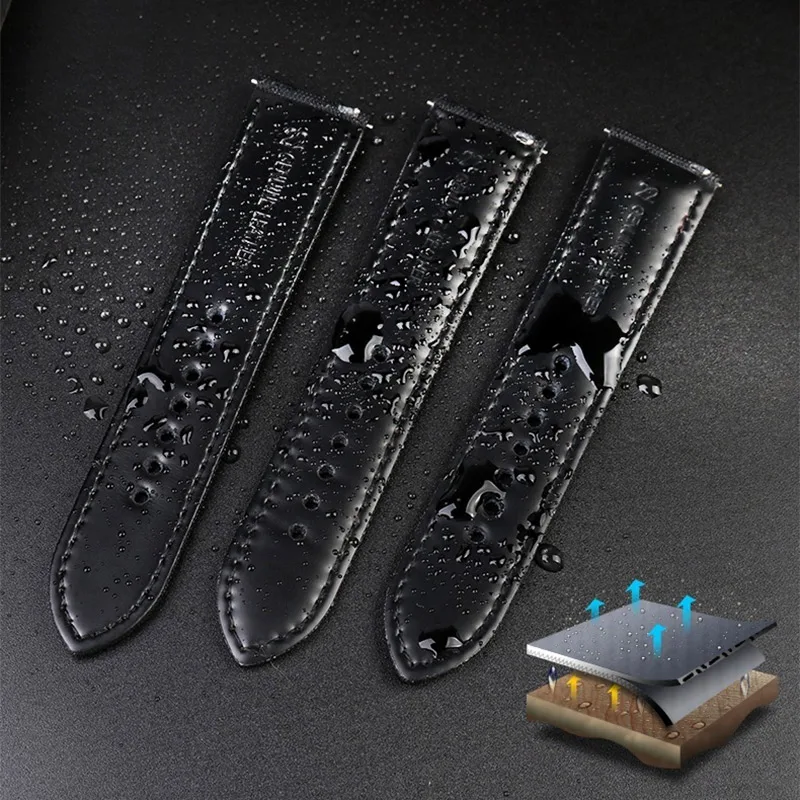 20mm 21mm 22mm 23mm Nylon Leather Watch band For Breitling TAGHeuer F1 Mido Seiko Omega Universal strap men bracelet view 5