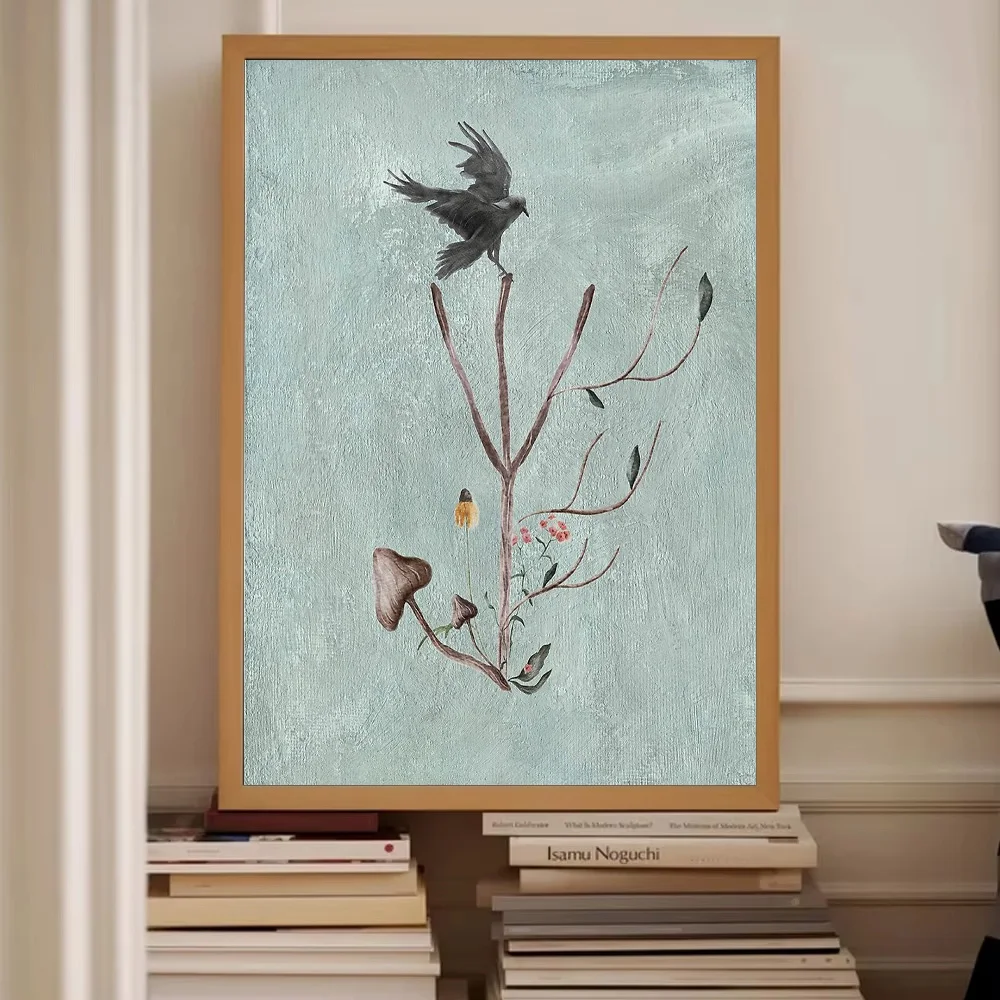 النباتية جدار الفن يطبع زهرة قماش اللوحة الطبيعة ديكور المنزل خمر الأزهار ديكور غرفة جمالية ديكور النباتية التوضيح #2