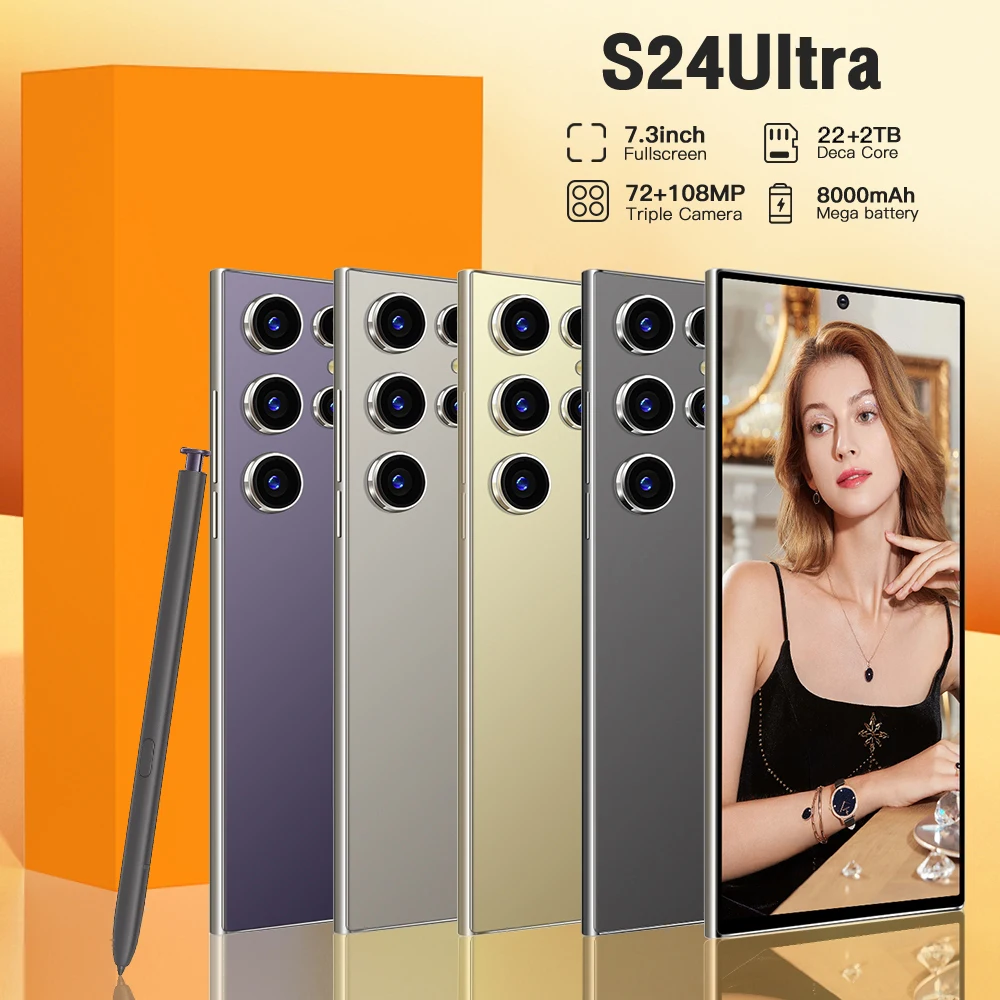 

Смартфон S24 Ultra-5G LTE, экран 7,3 дюйма, процессор Snapdragon 8 Gen3, ОЗУ 16 ГБ, хранилище 1 ТБ, камера 8000 МП, аккумулятор мАч, поддержка двух SIM-карт