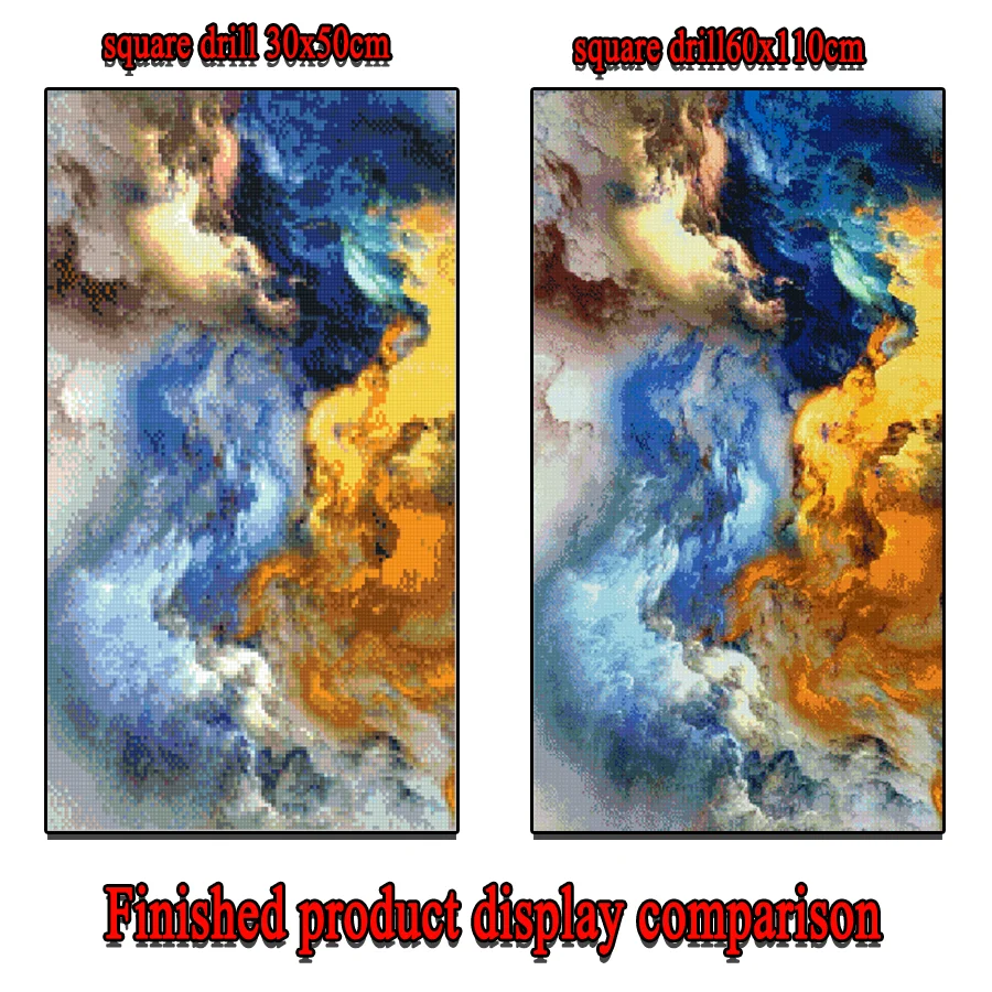 Abstract marble pattern 5D Diamond Painting Embroidery Cross Stitch Rhinestone Mosaic Colored Clouds Flowing Clouds Decor large