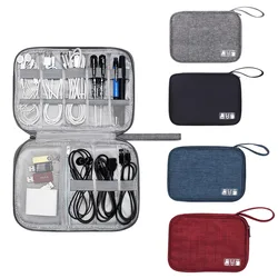 Saco de armazenamento digital usb cabo de dados organizador portátil à prova dwaterproof água para dispositivos eletrônicos fone de ouvido linha carregador plug viagem