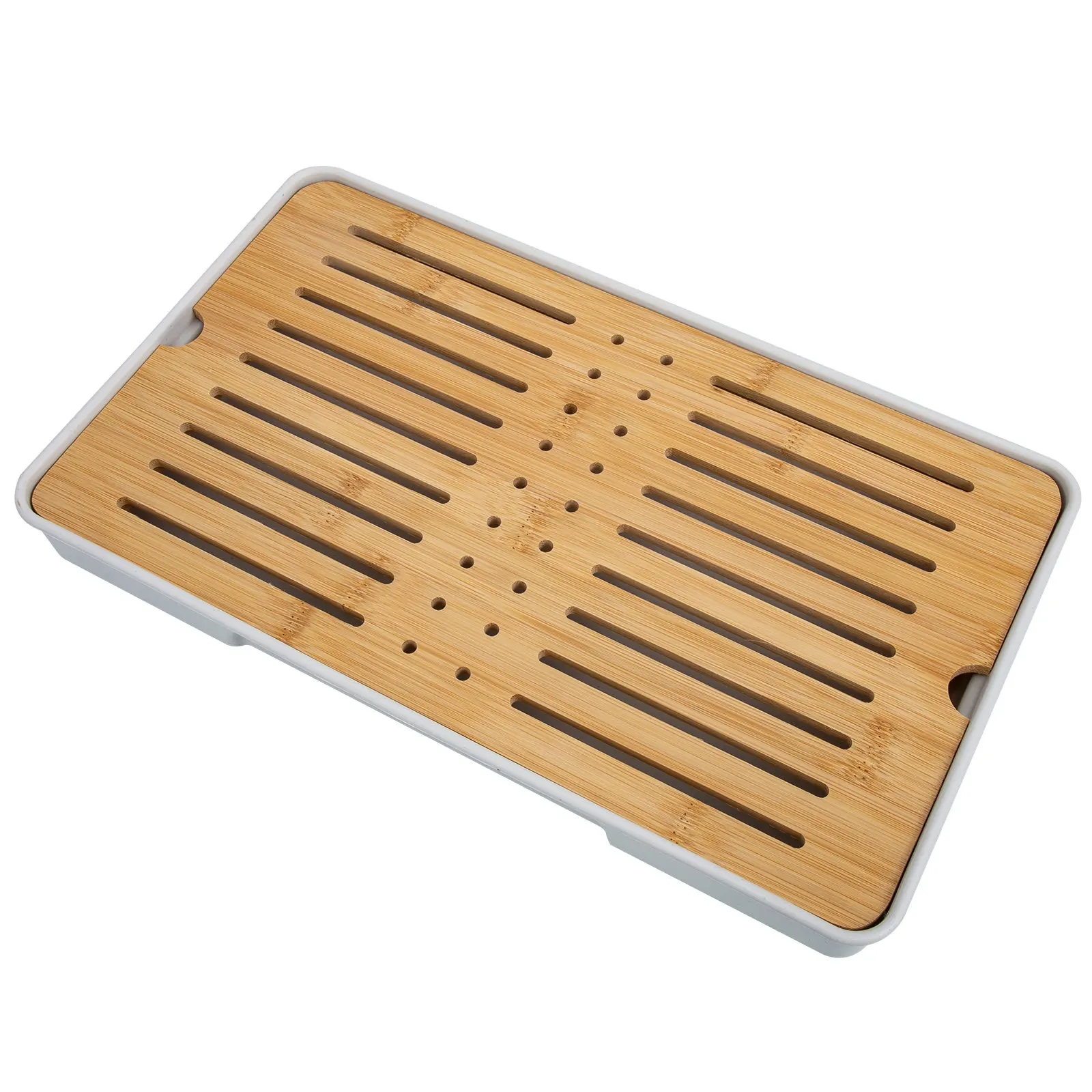 

Water Storage Tea Tray Bamboo Teaware Plate Exquisite Craftsmanship Compact Size Personal Afternoon Tea Time Serving Tray