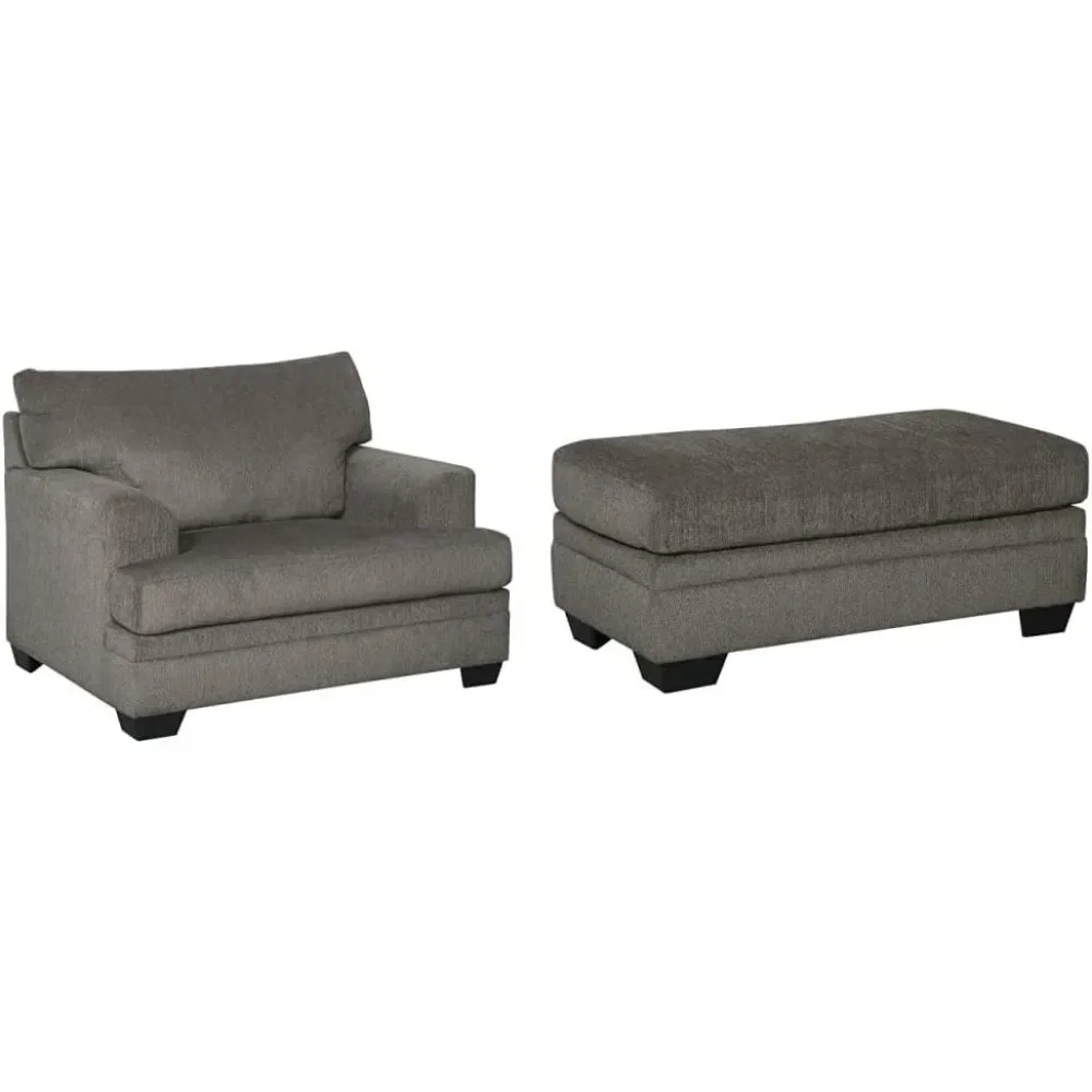 SAT2 Contemporary Chair and a Half, 40"D x 51"W x 38"H, Gray