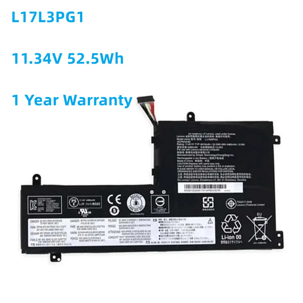 

L17L3PG1 52.5Wh Laptop Battery for Lenovo Legion Y530 Y530-15ICH Y730-15ICH Y7000 Y7000P L17C3PG1 L17C3PG2 L17M3PG1 L17M3PG3