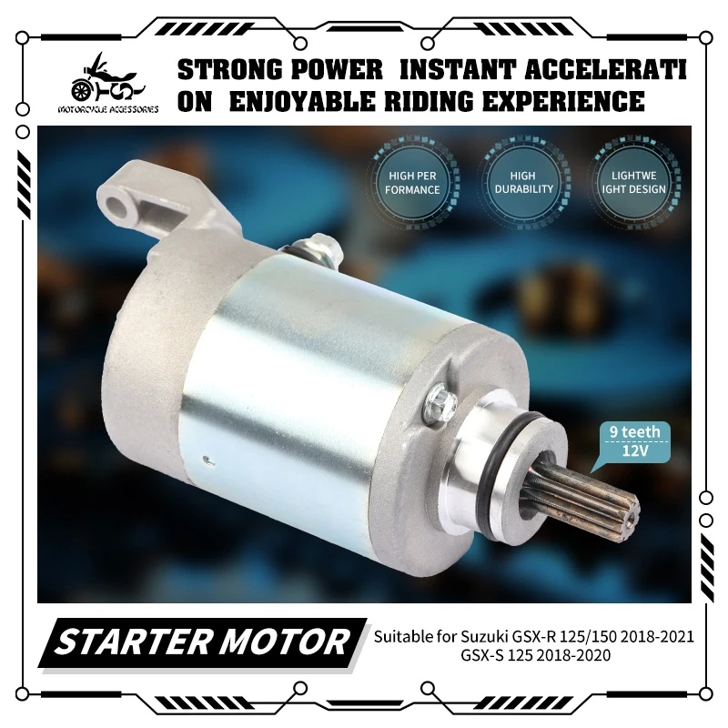 

SJ Starter Motor For Suzuki GSX-R 125/150 GSX-S 125 2018-2019 2020 Motorcycle Engine High Performance Accessories OEM31100-12K00