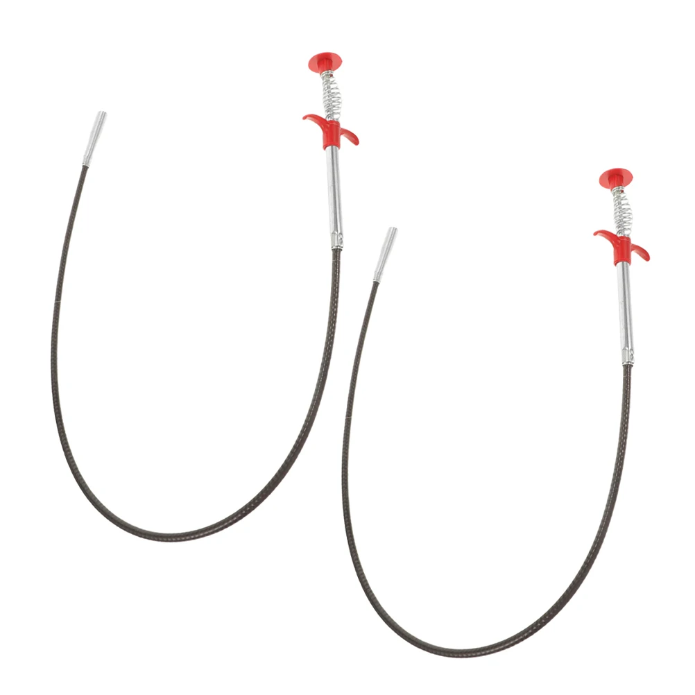 

2pcs Four-claw Hook Drain Cleaner Plumber Snake Hair Remover Sink Grabber Tool Toilet Pickup Flexible Claw Hose Reach Long