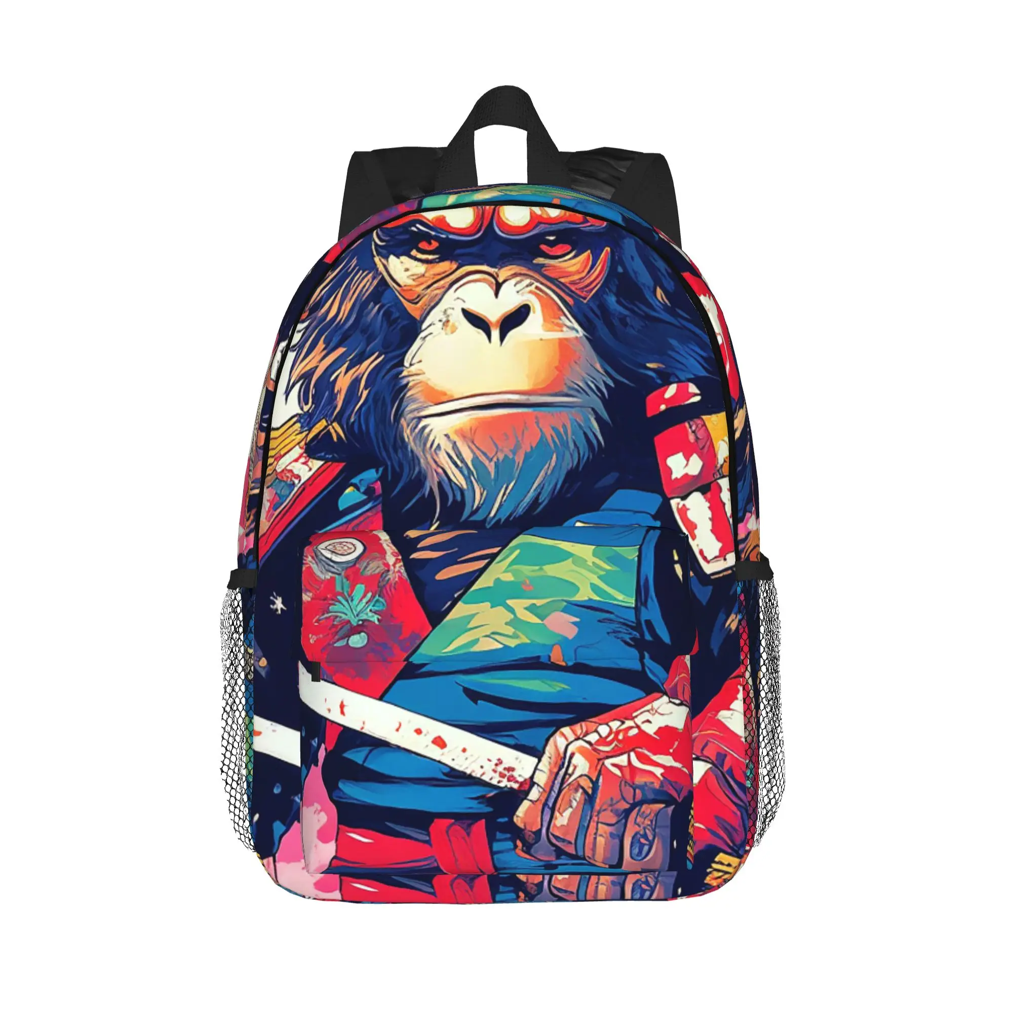Ninja Monkey Print Backpack Hot Sale Daypack Large Capacity Boys Girls BookBag Shoulder Bags for Men Women School Bag
