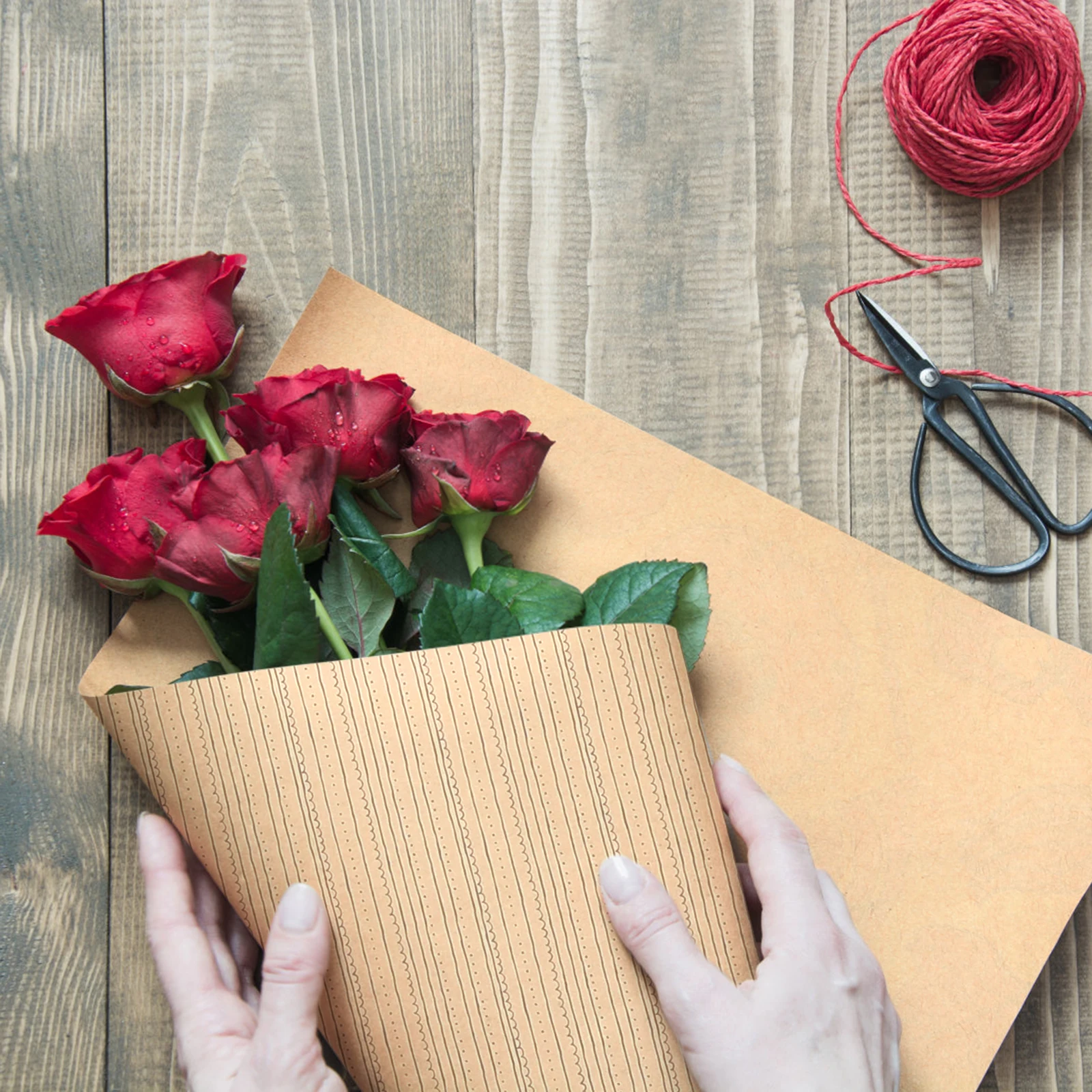 

8pcs Vintage Gift Wrapping Paper Set Book Wrapping Papers Crafts Decorations Bulk Thick Kraft Paper For Birthday Large Long
