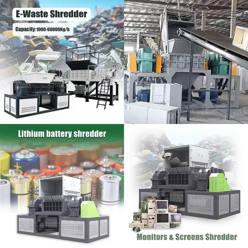 Industrial Machinery E-Waste Recycling Machine and Electronic Waste Refrigerator Shredder Recycling Machinery Manufacture