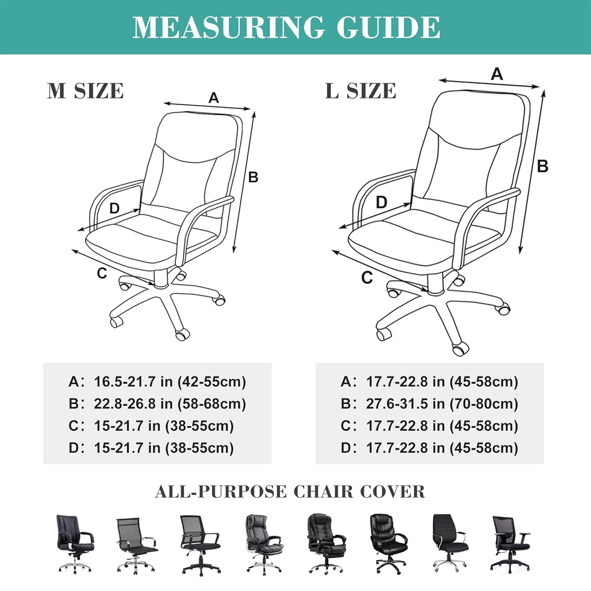 Stretch Spandex Office  Chair Covers Anti-dirty Computer Seat Chair Cover Removable Slipcovers