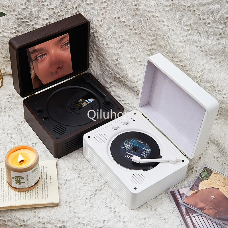 Portable Wooden Suitcase Company Creative Gift CD Player High Fidelity Album Retro CD Player