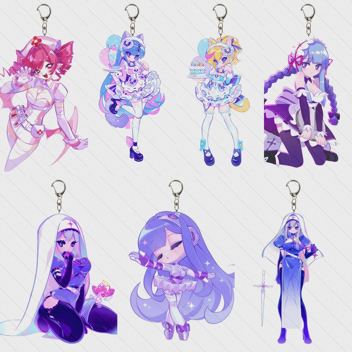 

6CM game Muse Dash Acrylic Keychain Model Cosplay Characters Ornament Accessories Goods Collection Christmas Gifts
