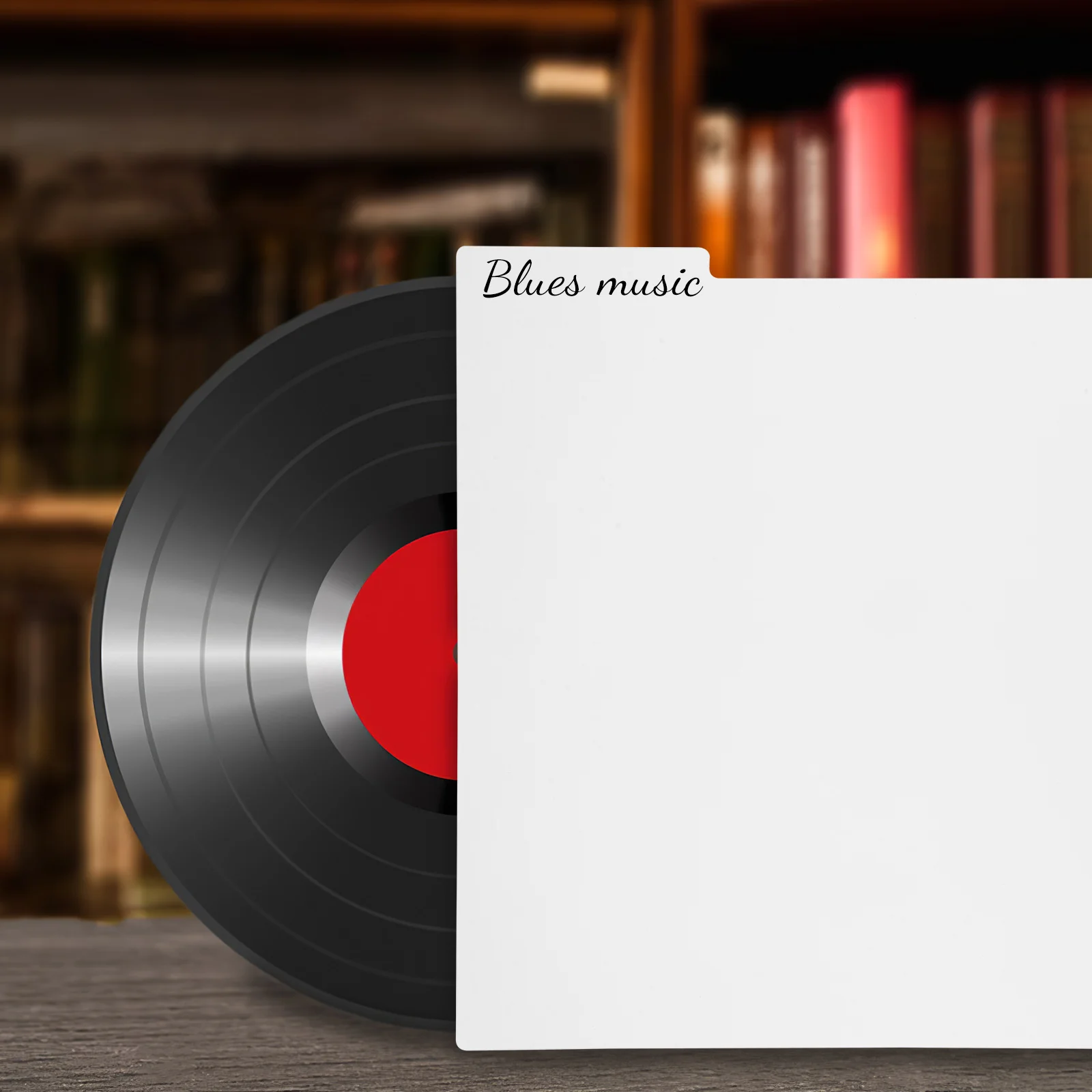 5-delige muziekcategorie kaart vinyl platenverdelers ganizer stevig PP lichtbestendig eenvoudig te gebruiken thuis witte index multi