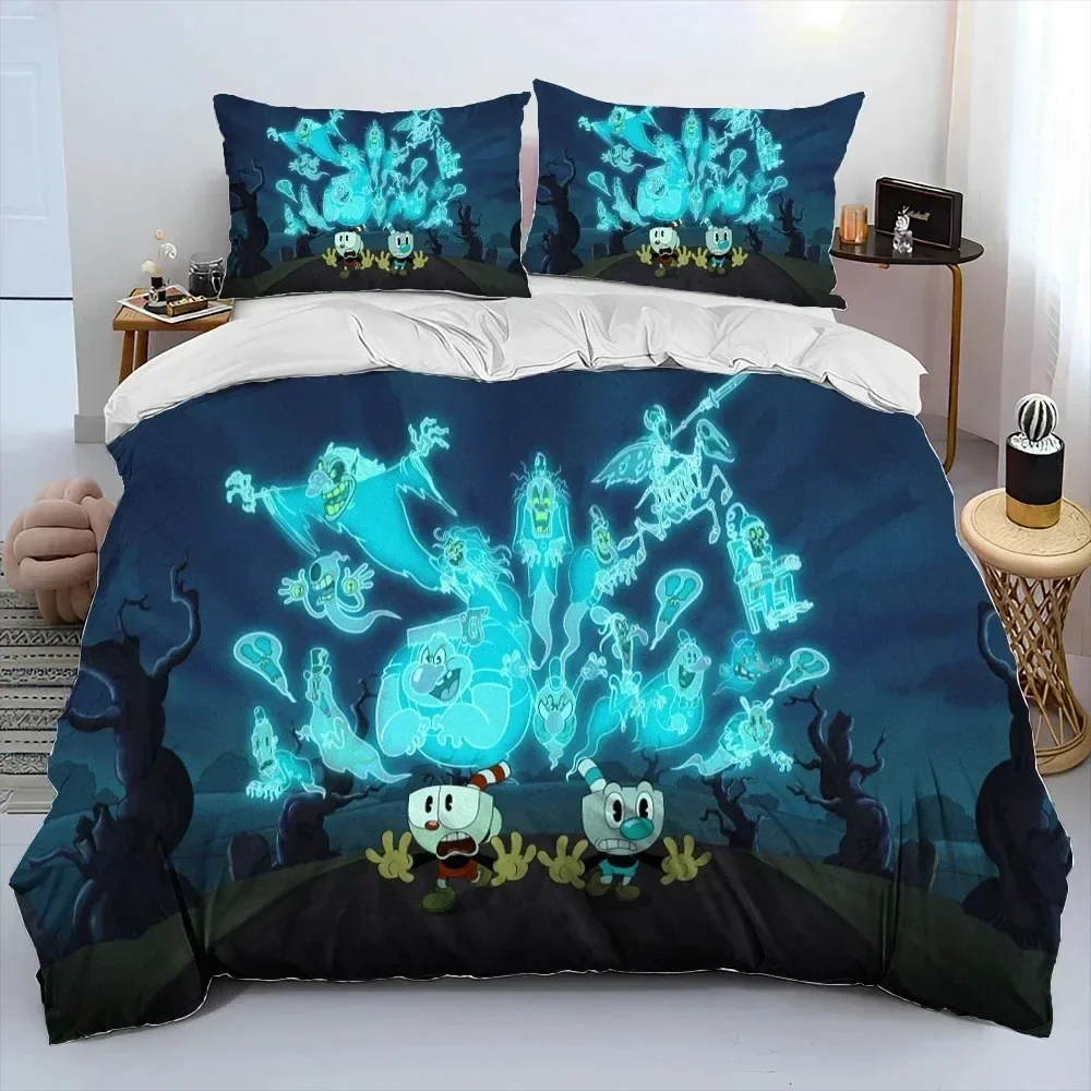 

Game Cuphead Mugman 3D NEW Duvet Cover Pillowcase Bedding Set Adult Boy Girl Bedroom Decoration Children Single Double Large