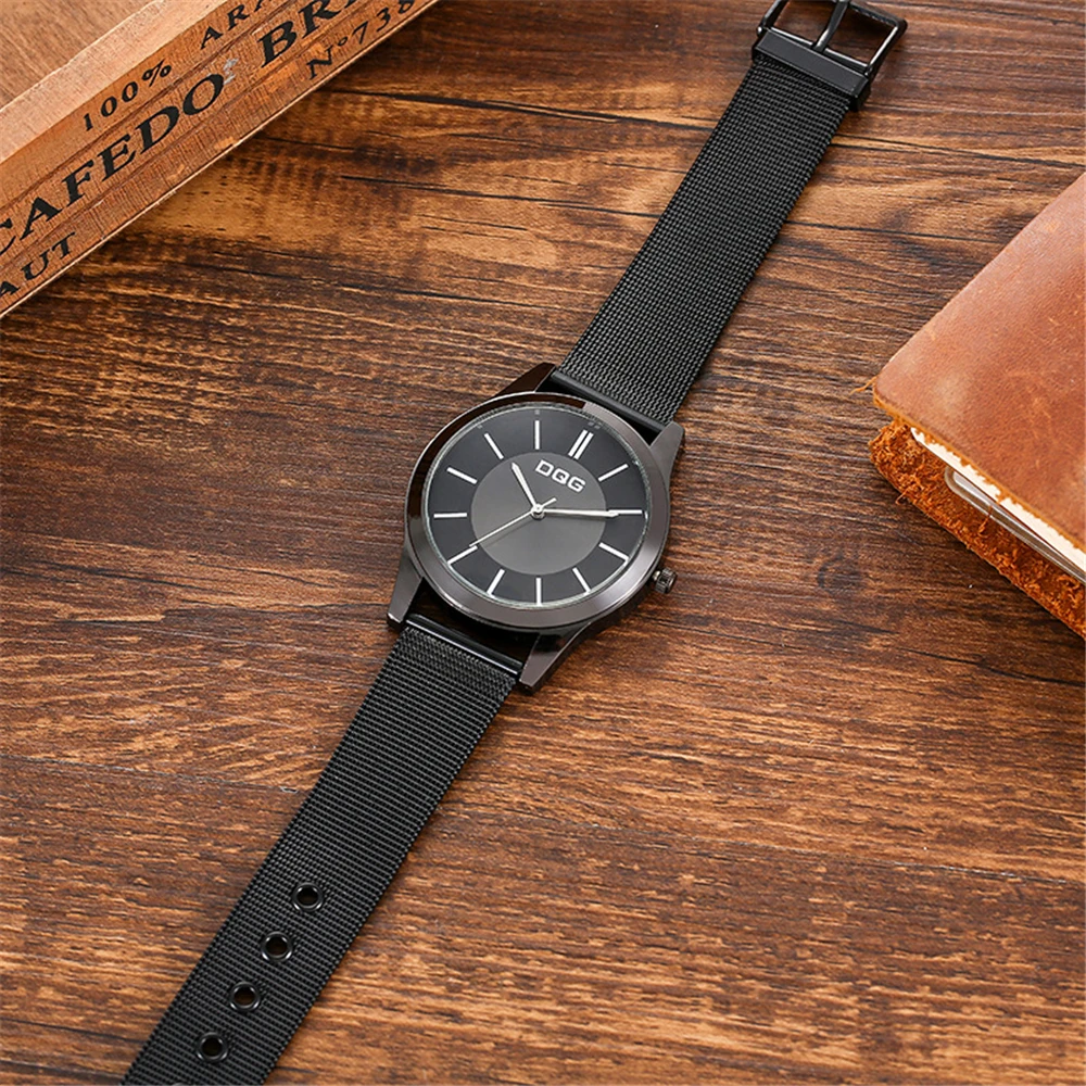 Men 2023 Fashion Brand Watches Casual Simplicity Retro Quartz Watch Mesh alloy strap Male Clock Dress Wristwatches