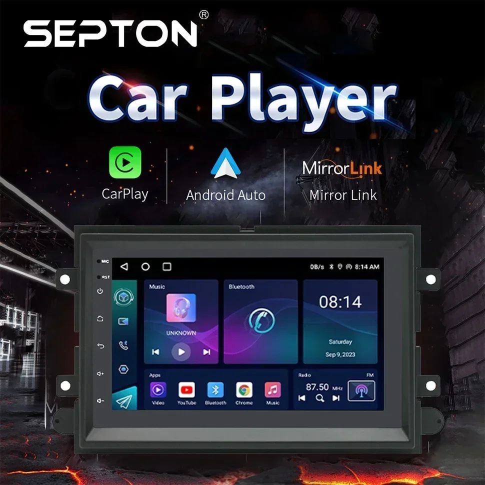 SEPTON Android CarPlay Car Radio for Ford 500 F150 Explorer Edge Escape Sport Lincoln Expedition Mustang Player Navigation GPS