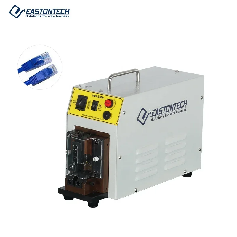 EW-10G Crystal Head Connector Crimping Machine 4-10P Cable Connector Head Forming Machine