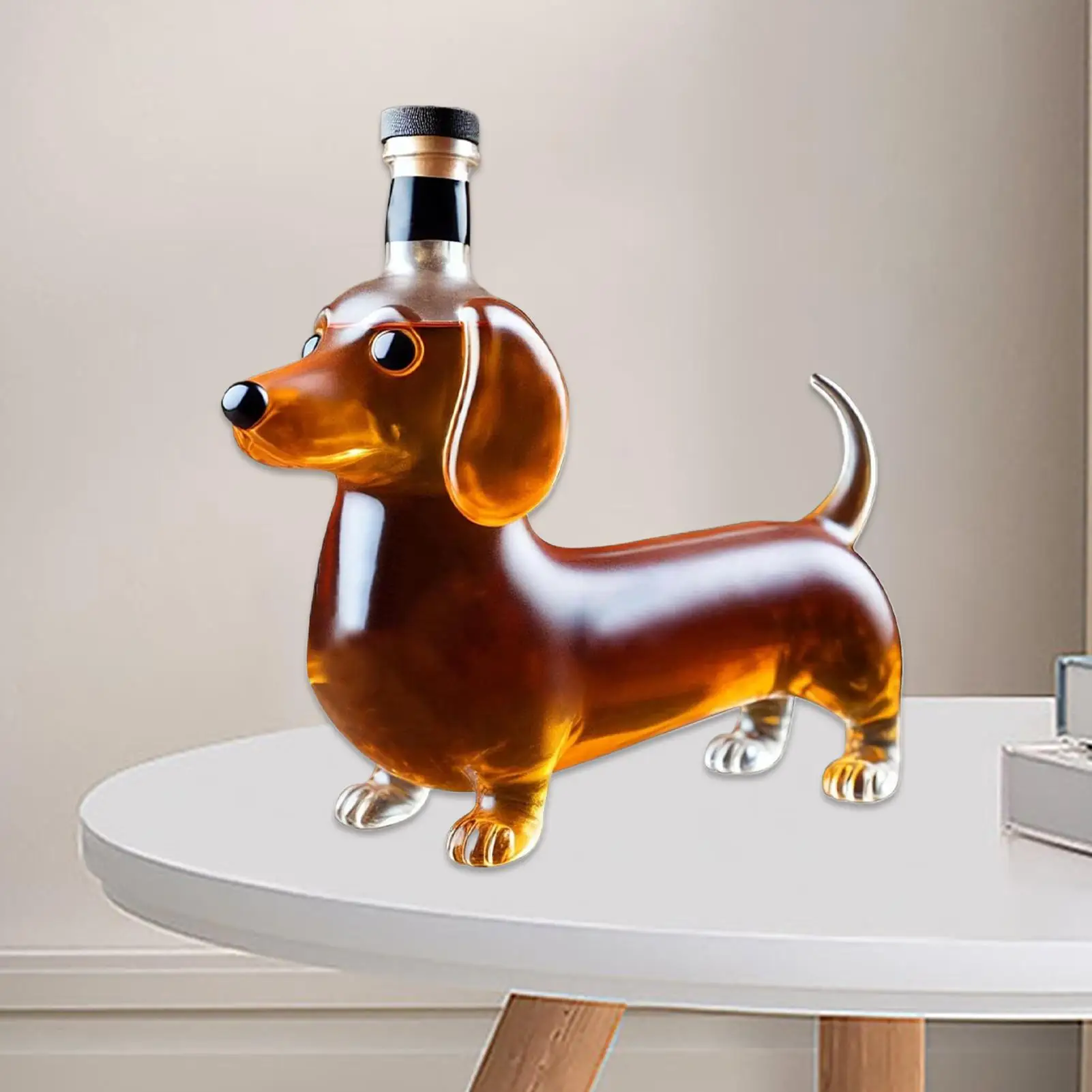 Dachshund Dog Whiskey Bottle Sausage Dog Whiskey Bottle Glass Liquor Bottle Glass Liquor Bottle Funny Whiskey Glass Bottle view 2