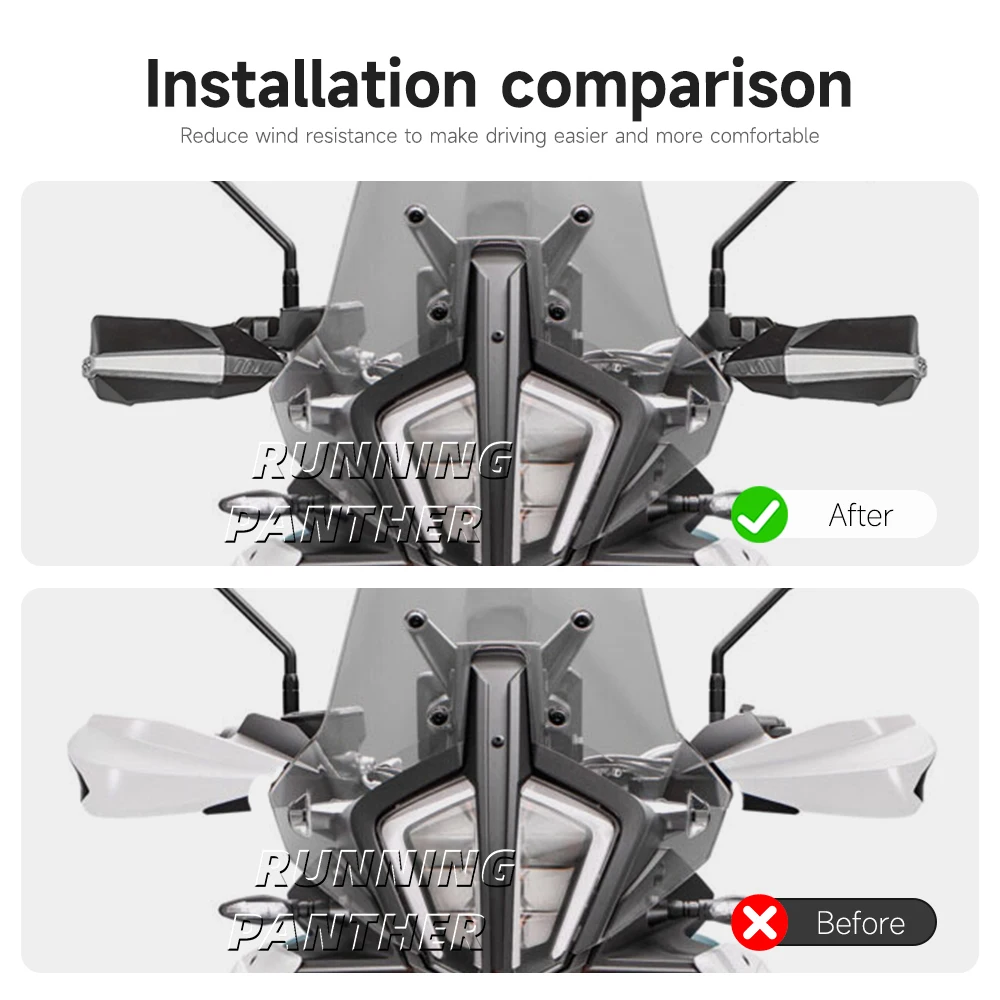 For 790ADV 890ADV 790 890 ADV Adventure Motorcycle Hand Guard Wind Deflector Handlebar Handguard Protector Brush Bar Kit