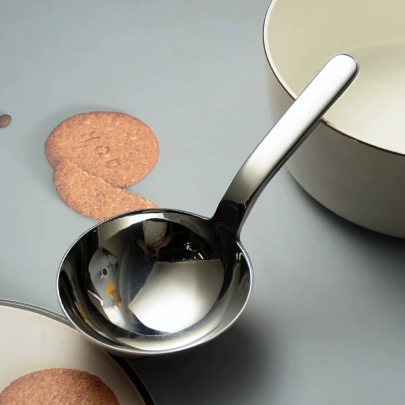 Thickened Short Handle Large Spoon Creative Stainless Steel Soup Spoon Household Tableware for Hotel Restaurant