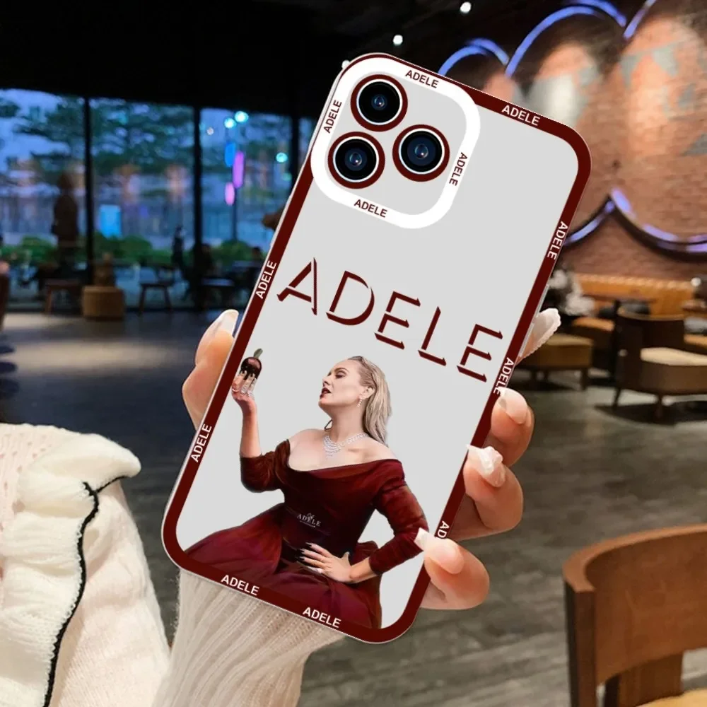 Singer Adele Phone Case For iPhone 11 12 Mini 13 14 15Pro Max Transparent Shell