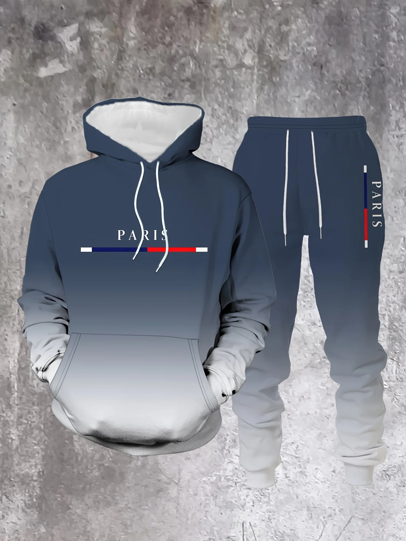 

Осенне-зимний мужской комплект с капюшоном, мужской комплект с капюшоном для спорта и отдыха, комплект с градиентным цветным принтом, быстросохнущий, дышащий