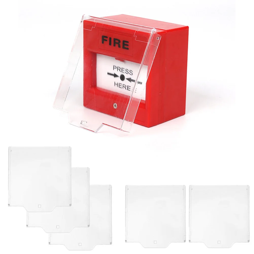 Transparent Hinged Call Point Cover Fire Alarm Cover Manual Alarm Button Cover Accidental Activation Prevention