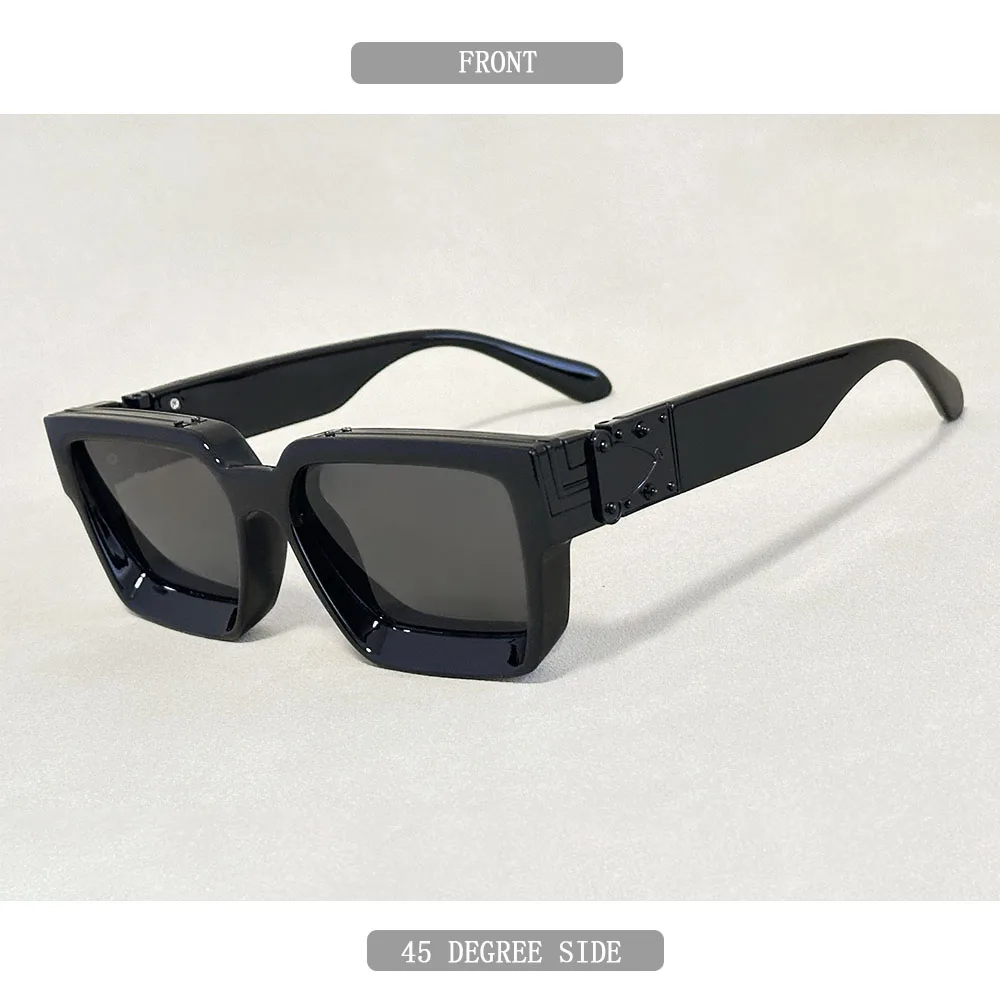 Senior Quadratische Sonnenbrille Herren Vintage Millionaire Sonnenbrille Damen Silber Retro Modebrille Dropshipping Gafas De Sol Hombre – Detail 27