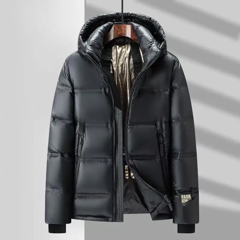 2025 Autumn/Winter New Men's Hooded Down Jacket Thickened Down Warmth and Cold proof Quality Casual Coat with Detachable Hat