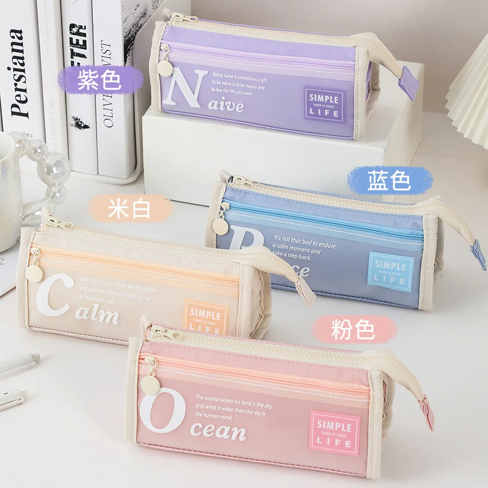 Tome Large-Open Case, Aesthetic Value, Large Capacity, TPU Stationery For Junior High School Students, Cute Pencil Bag Wholesale