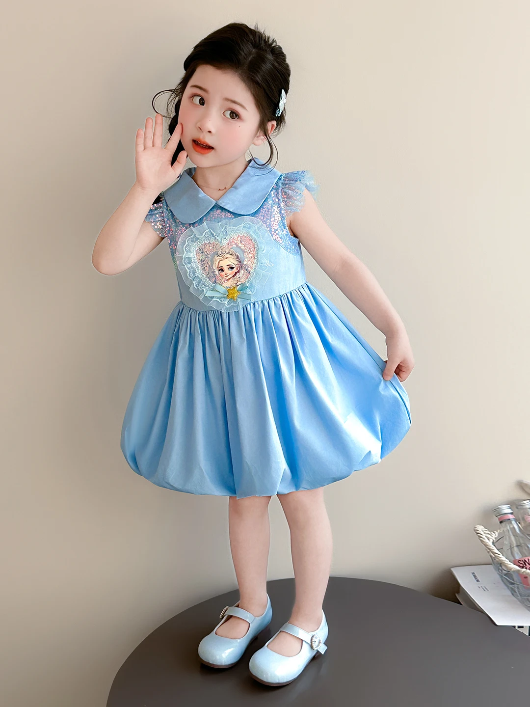 Vestido Floral de Algodão Estilo Princesa para Meninas, Novo Vestido de Verão para Meninas Pequenas, Saia Infantil Moderna de...