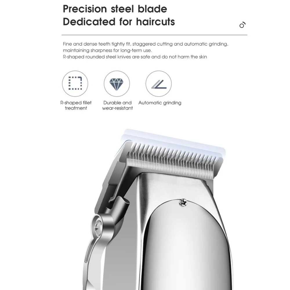 Hair Trimmer Cordless Hair Clipper Professional Hair Cutting Machine Electric Haircut Digital Display Clipper for Men