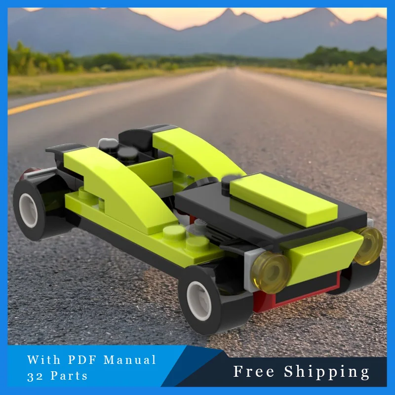 

32 шт. городской мини-трансформер, скоростной спортивный автомобиль, строительный блок, сделай сам, сборка кирпичей, дорожное образование, креативный дисплей, игрушки, подарок