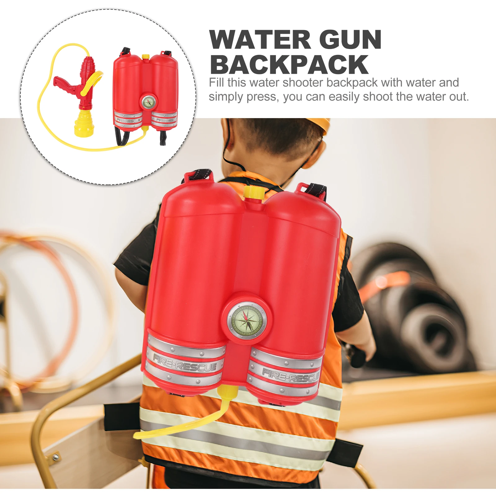 

Gun Toys Extinguisher Sprayer Swimming Pool Fireman's Backpack Firefighter Tank