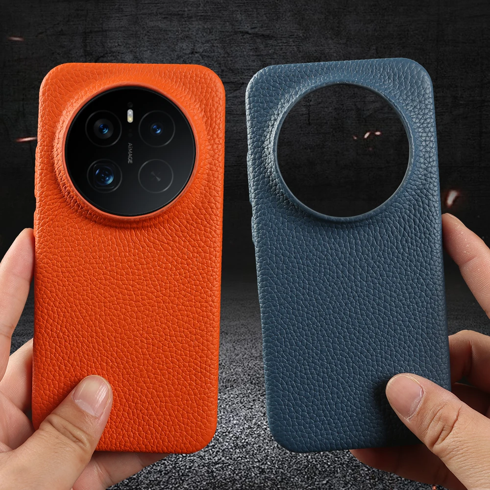 

Genuine Real Lychee Leather Case For Honor Magic8 Pro Magic 8 RSR Pro Air Magic7 Lite Magic6 Magic5 Pro Phone Case Back Cover