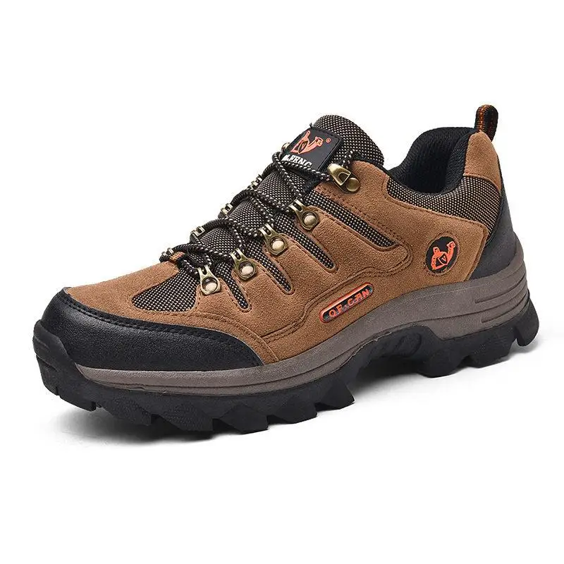Mens Low Cut Climbing Boots Durable Anti-Slip Laced Hiking Boots for Trekking And Mountain Climbing Outdoor Sports Shoes