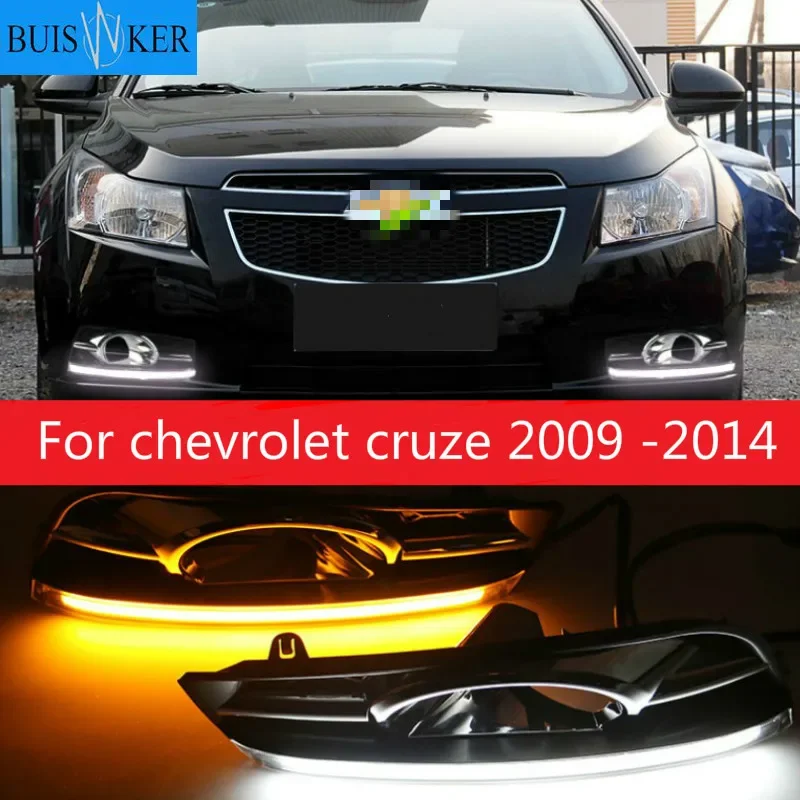 

Светодиодные дневные ходовые огни DRL с указателем поворота для chevrolet cruze 2009, 2010, 2011, 2012, 2013, 2014, 2 шт.