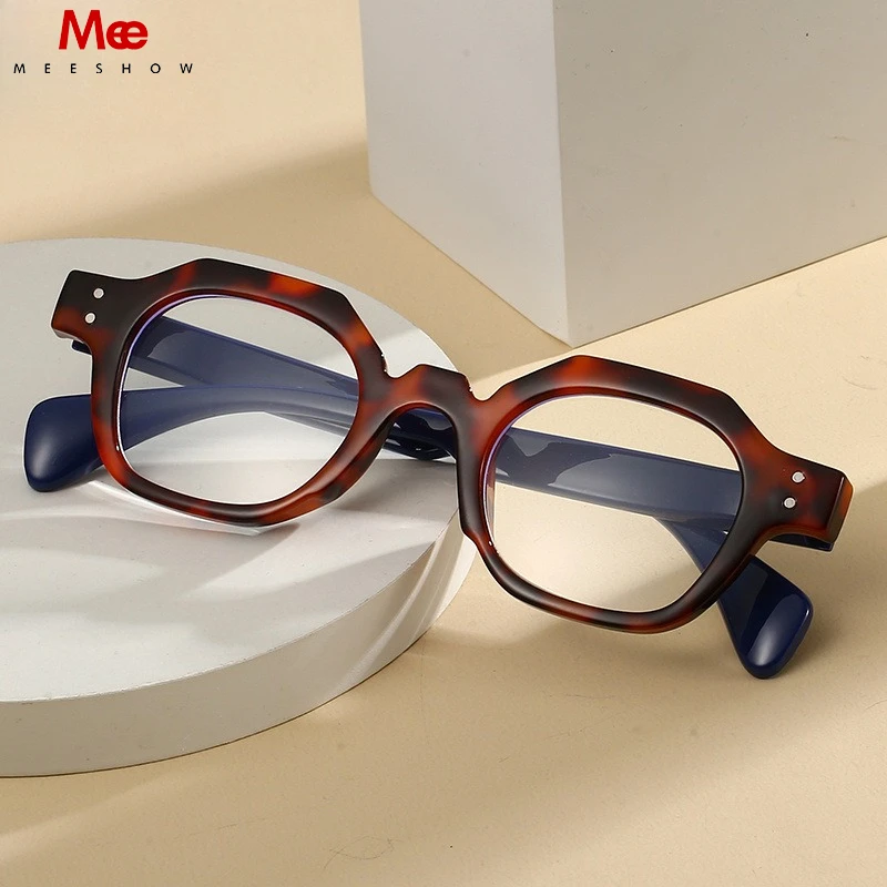 MEESHOW Retro Reading glasses NEW Design Men Women Anti Blue Light Occhiali Da Lettura High Quality Flex Presbyopia Eyeglasses