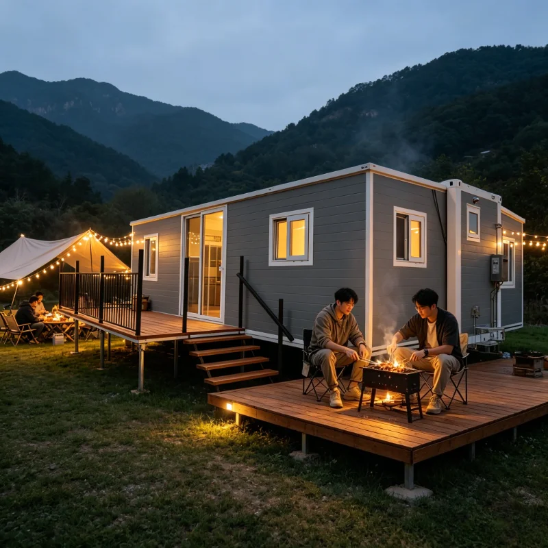 Portable Container House 20Ft 40Ft Expandable Container Home Steel Structure Prefabricated Building Modular House Cabins