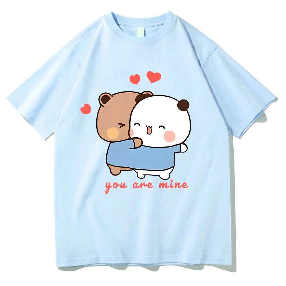 

Bear Bubu Dudu You Are Mine Cute Cartoon Print Tshirts Sweet Couple High Quality Cotton Tee-shirt Spring Summer Women Men Tees
