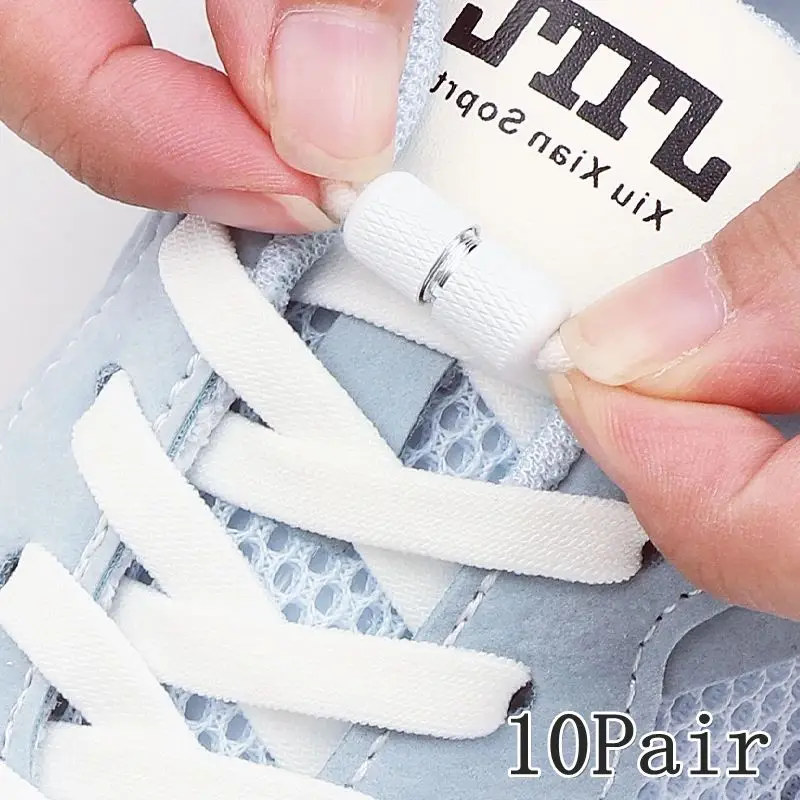 1 Paar elastische Schnürsenkel für Turnschuhe, flache Schnürsenkel ohne Krawatte, 0,8 cm Breite, für Kinder und Erwachsene, schnelle Spitze, Ein-/Aus-Schnürsenkel, Schuhe, Zubehör