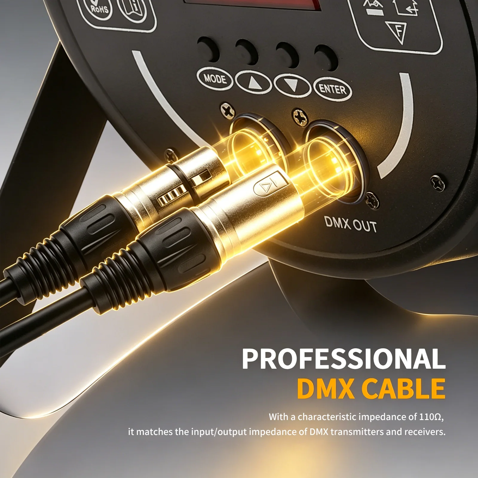 3Pin XLR Cable Audio Line 2M/3M/5M/10M DMX Cable Stage Light Accessories For Led Par Light Moving Head Console Connection view 3