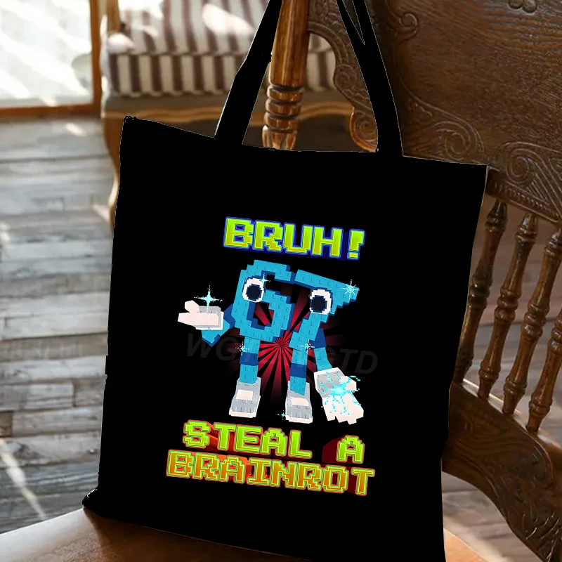 

Men Women Six Seven Meme Italian Brainrot Shoulder Bag Fashion 67 Trend Six Seven Print Handbag Casual Canvas Boys Tote Bags